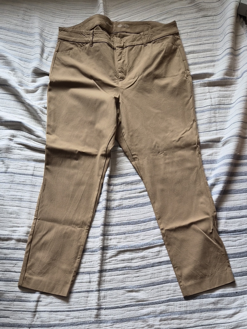 Old Navy Women's Tan Straight-Leg Trousers